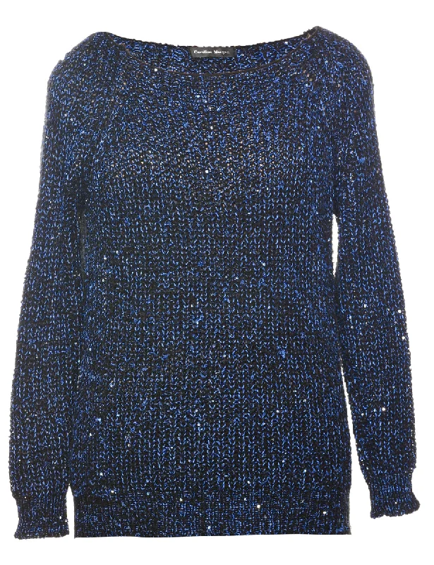 Lurex Thread Pattern Jumper - L