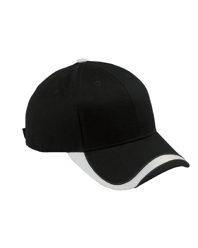 Big Accessories Sport Wave Baseball Cap | Black/ White