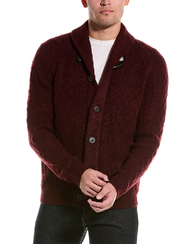 Paisley & Gray Wool-Blend Cable Shawl Collar Cardigan