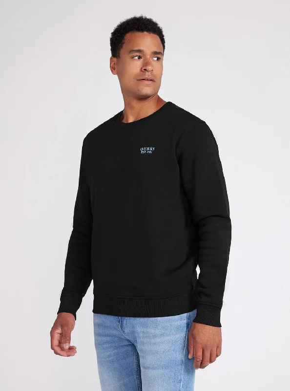 Black Back Geo-Metric Logo Print Jumper