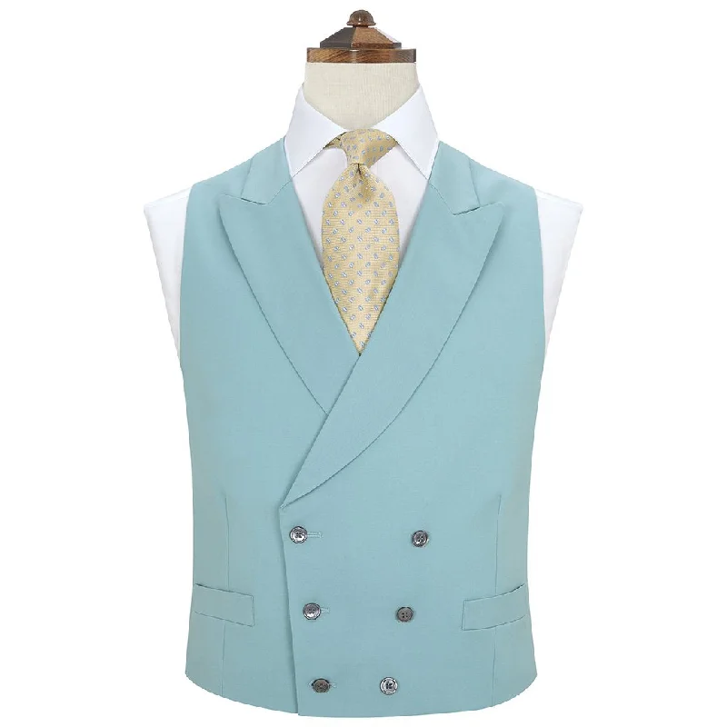 Hayward Sage Green Royal Gabardine Wool Waistcoat