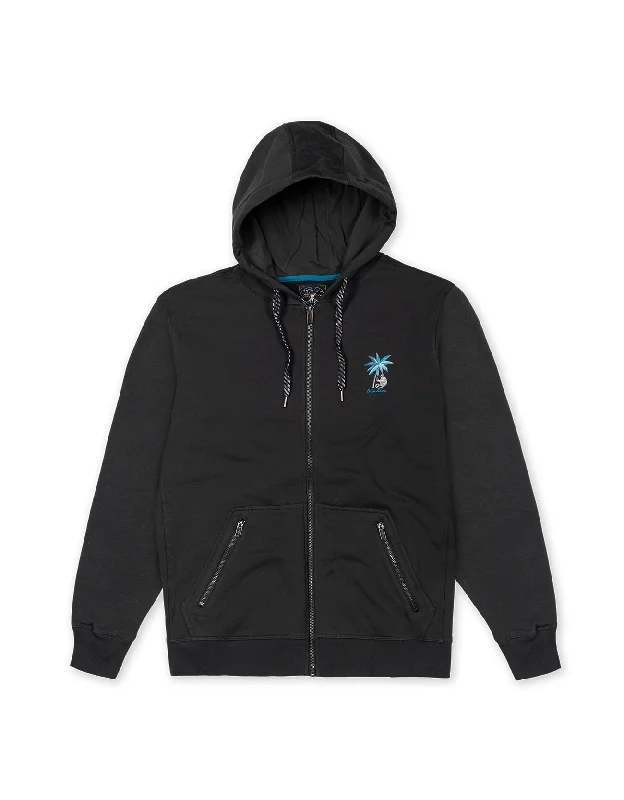 SHADY CHARACTERS ZIP HOODIE - BLACK