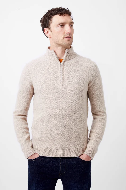 Textured Half Zip Jumper