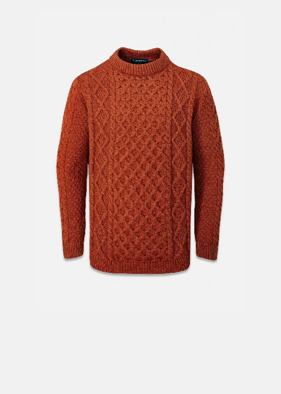 Aran Jumper Burnt Orange