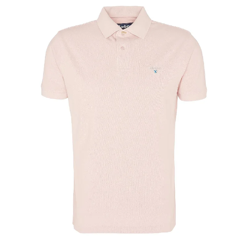 Barbour Sports Polo Shirt Pink Mist