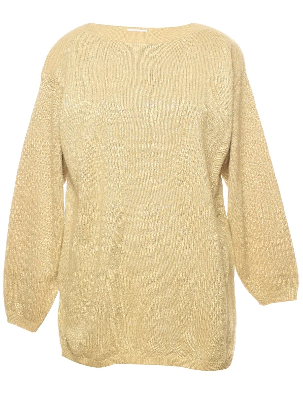 Lurex Thread Pattern Jumper - L