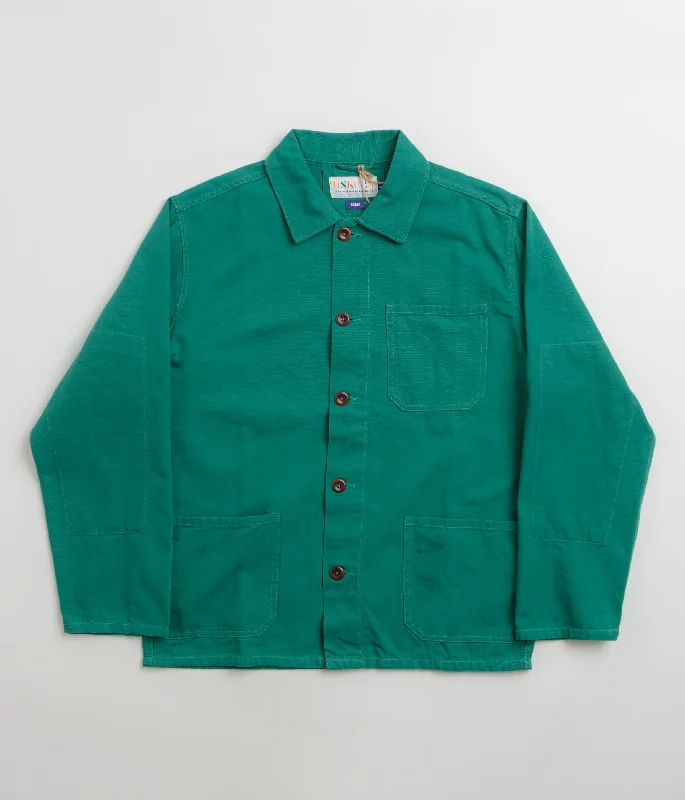 Uskees 3001 Buttoned Overshirt - Foam Green