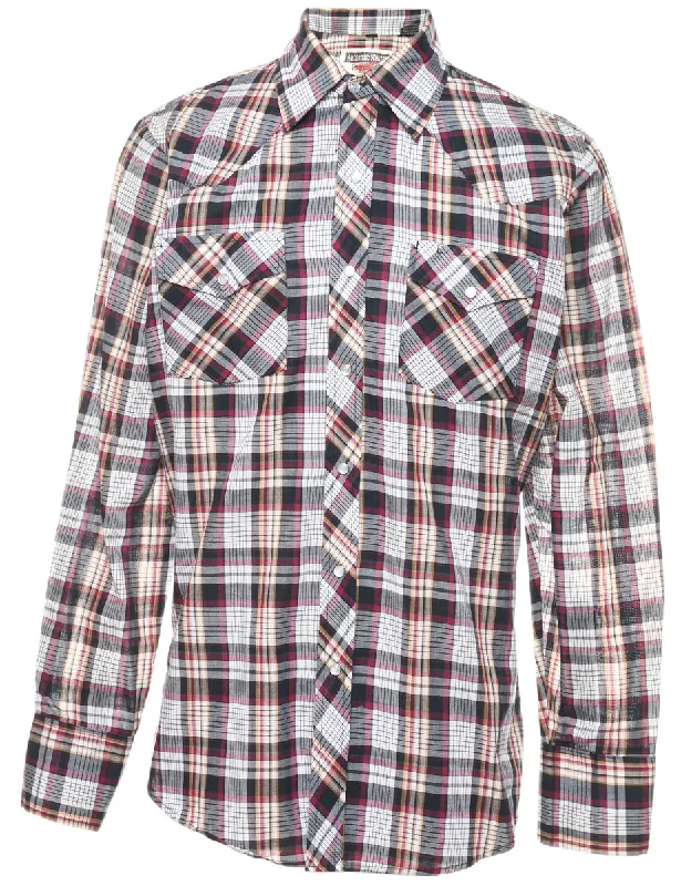 Long Sleeved Checked Shirt - M