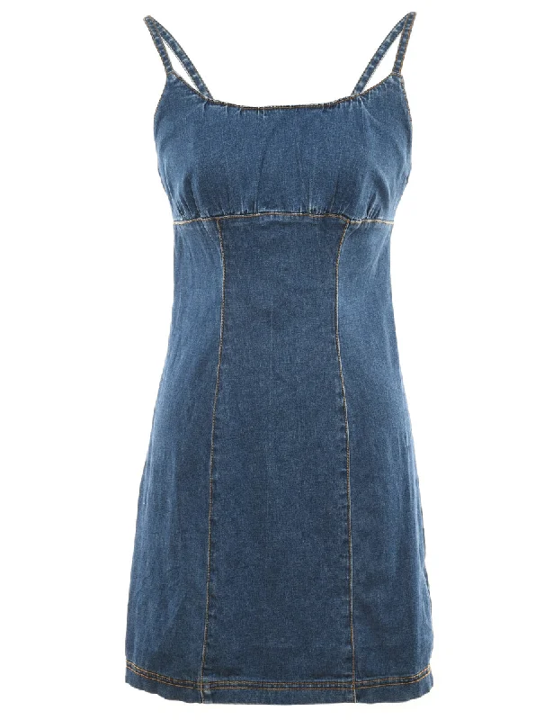 Medium Wash Denim Dress - XS