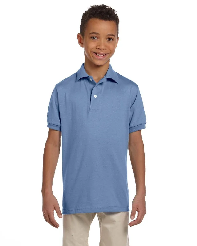 Jerzees Youth 50/50 Jersey Knit Polo Shirt | Light Blue