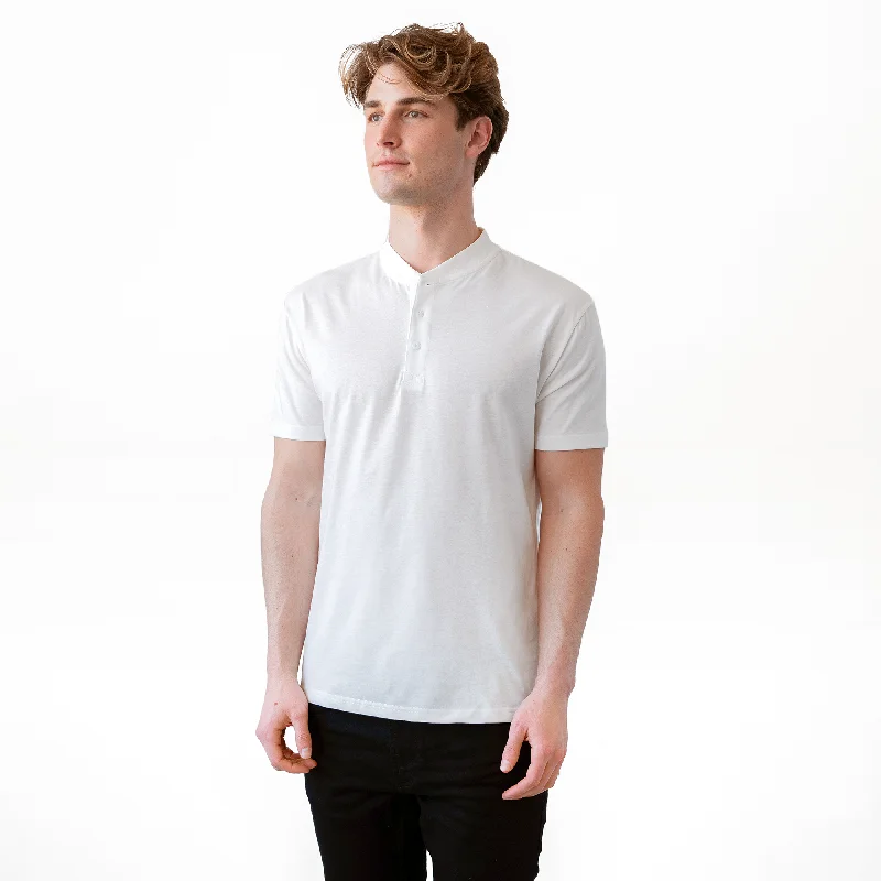 Men's Ivory Short Sleeve Henley