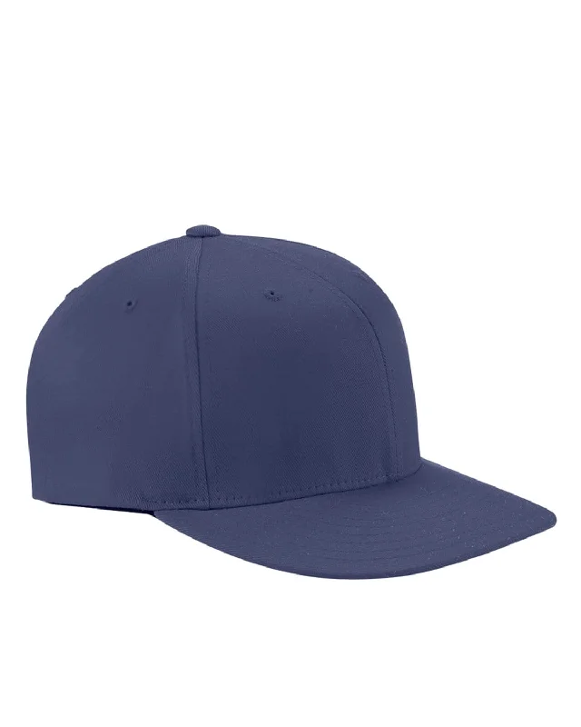 Yupoong Wooly Twill Pro Baseball On-Field Cap with Flat Bill | Navy