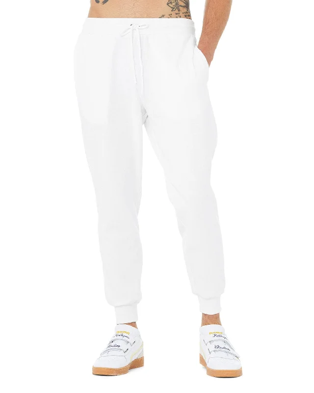 Bella+Canvas Unisex Jogger Sweatpant | White