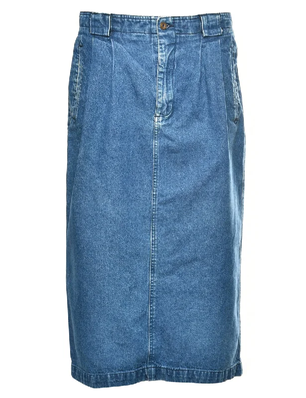 Medium Wash 1990s Denim Skirt - M