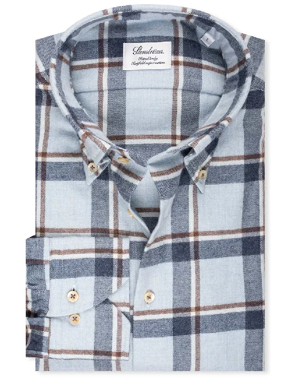 Checked Flannel Shirt Blue