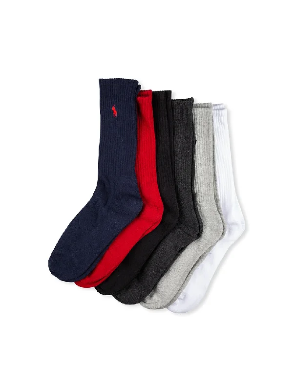 Baumwollsocken im 6er-Pack, mehrfarbig