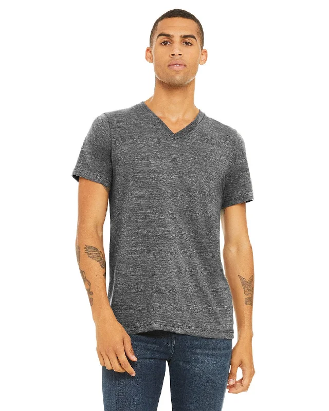 Bella+Canvas Unisex V-Neck T-Shirt | Asphalt Slub