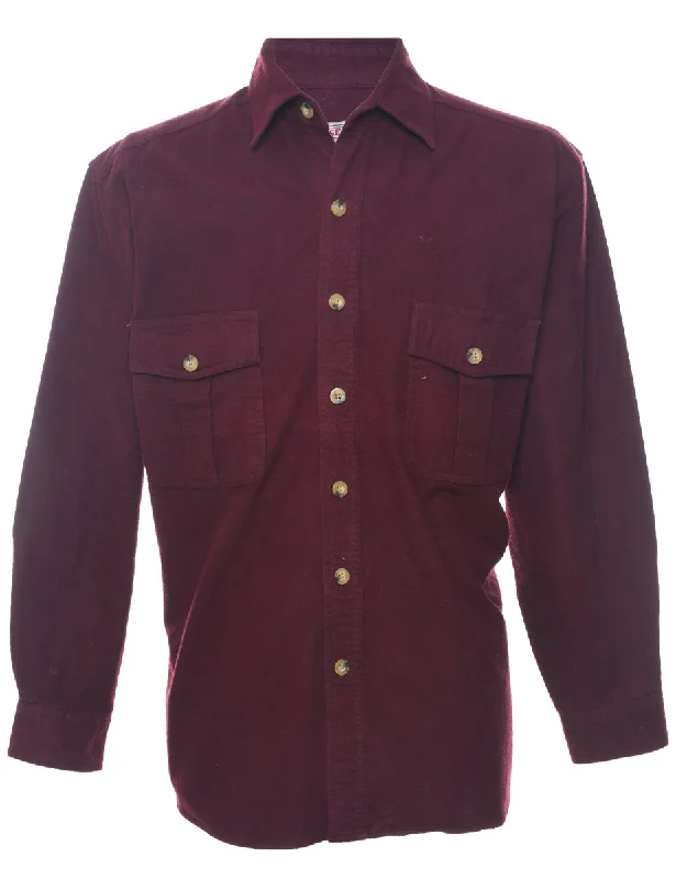 Maroon Flannel Shirt - M