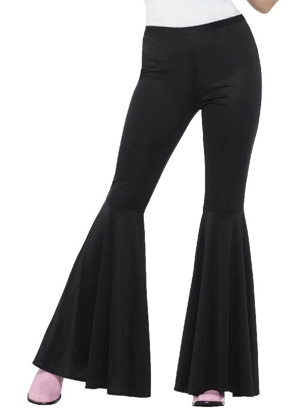 Flared Trousers, Ladies, Black