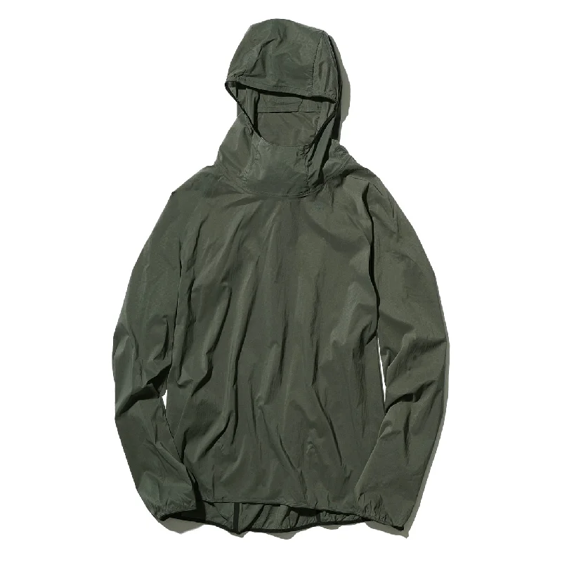 Goldwin Pullover Floating Wind Shell Hoodie Olive Drab