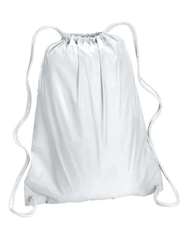 Liberty Bags Large Drawstring Backpack | White