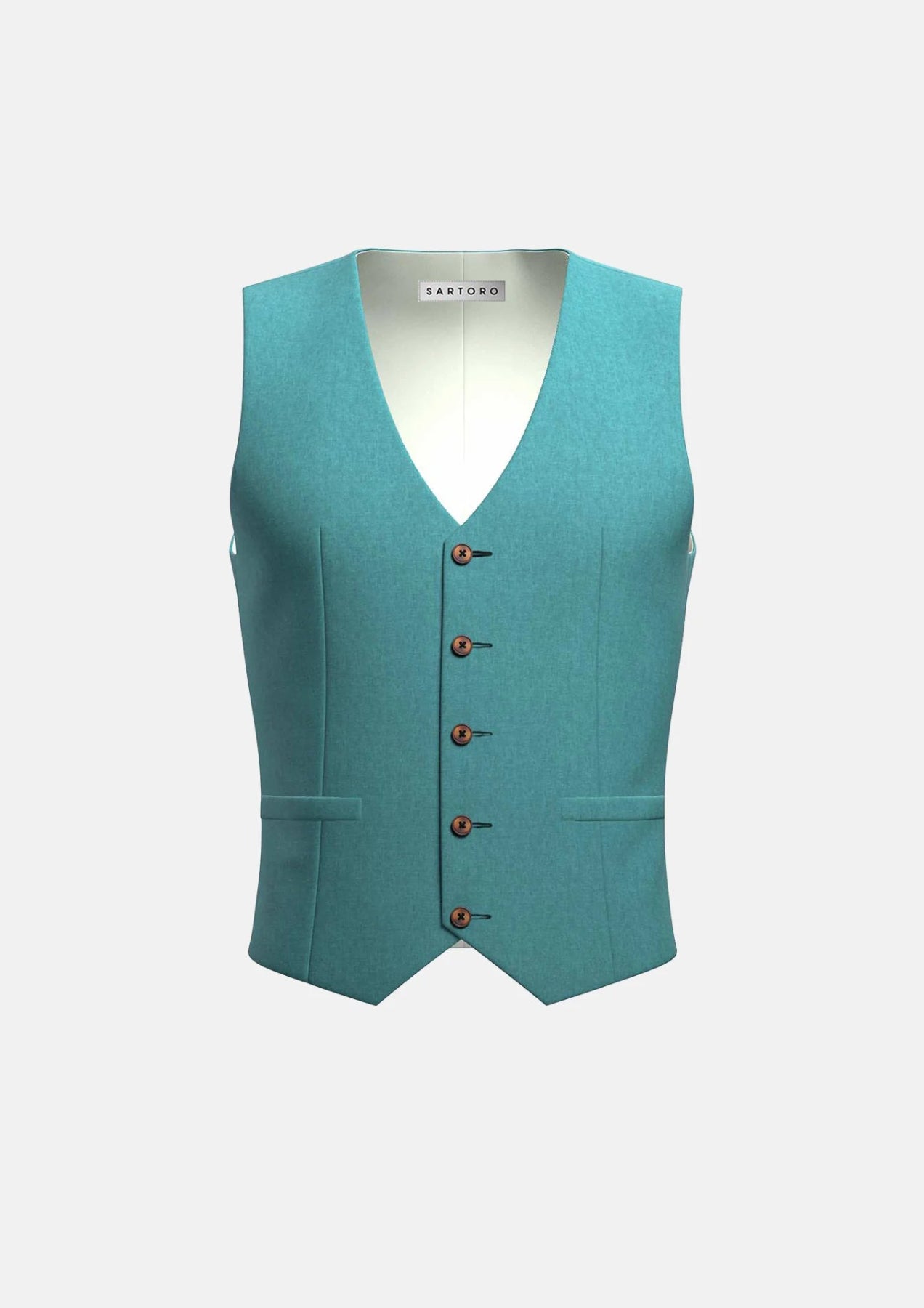 Turkish Blue Linen Vest