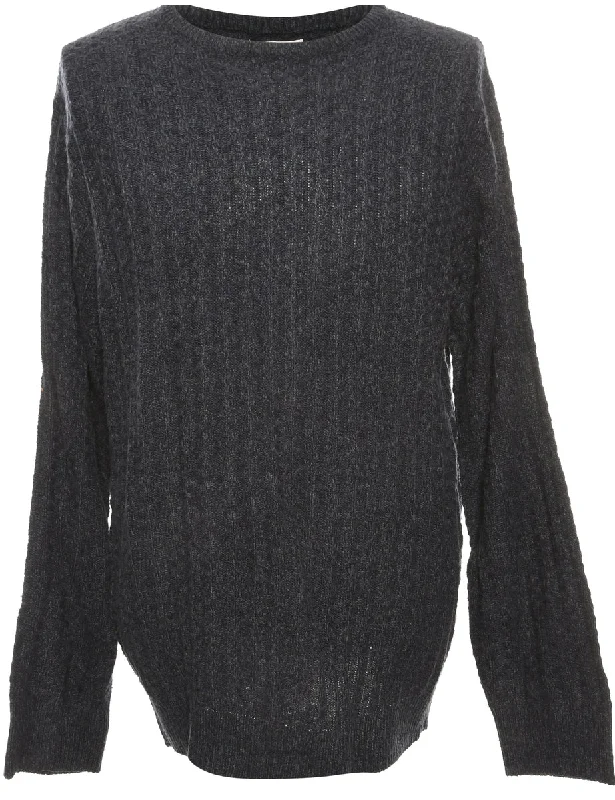 Long Sleeved Navy Jumper - L