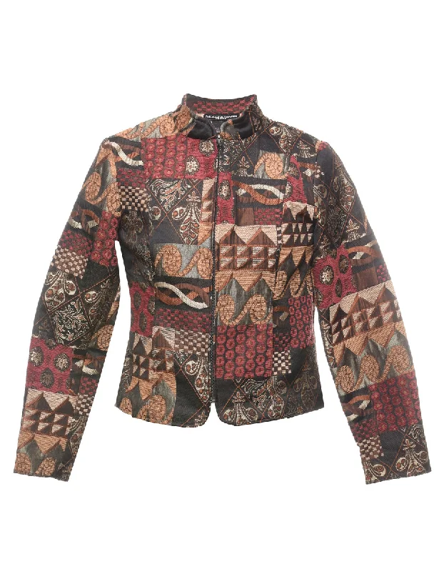 Multi-Colour Patchwork Tapestry Jacket - S