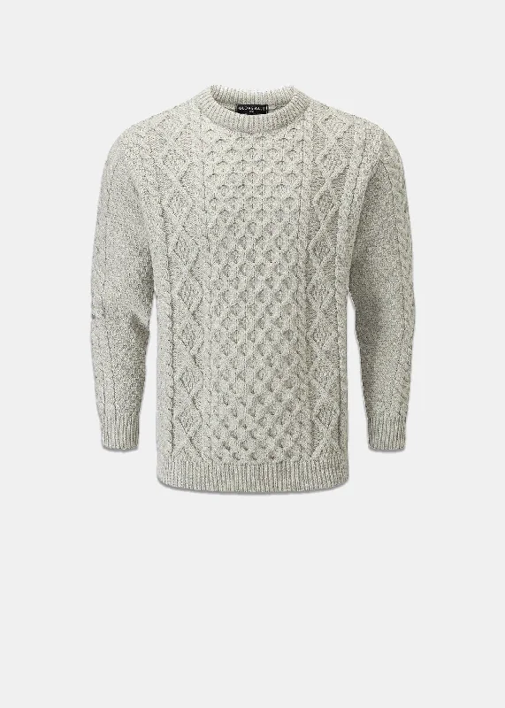 Aran Jumper Light Grey