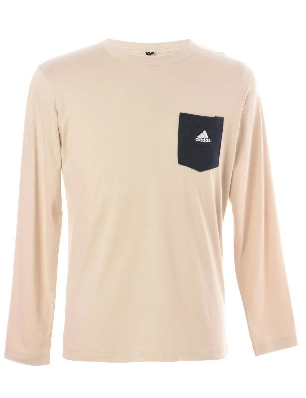 Luke Long Sleeve Reworked Adidas Pocket T-Shirt - XS