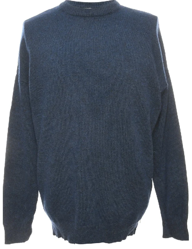 Long Sleeved Navy Jumper - M