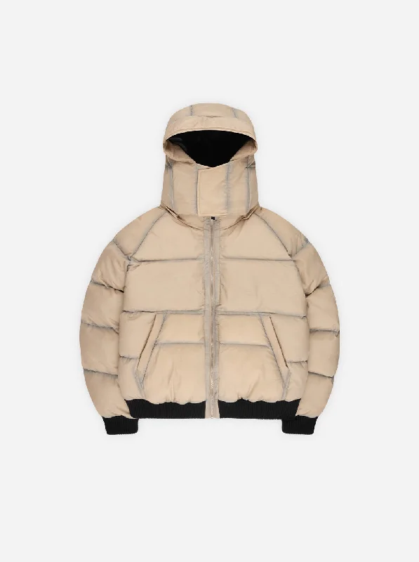 WASHED PUFFER BEIGE