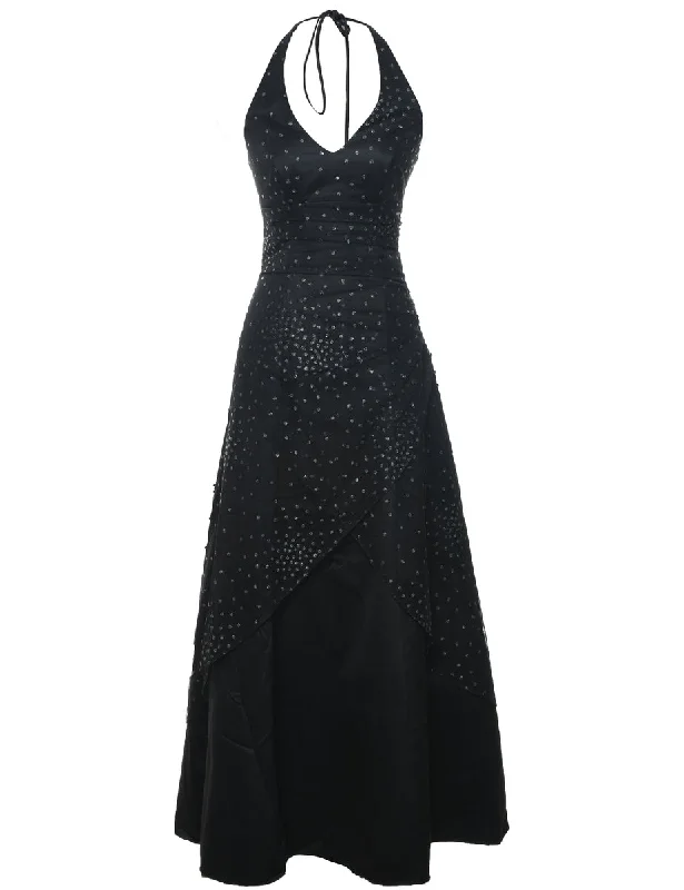 Metallic Pattern Evening Dress - XS