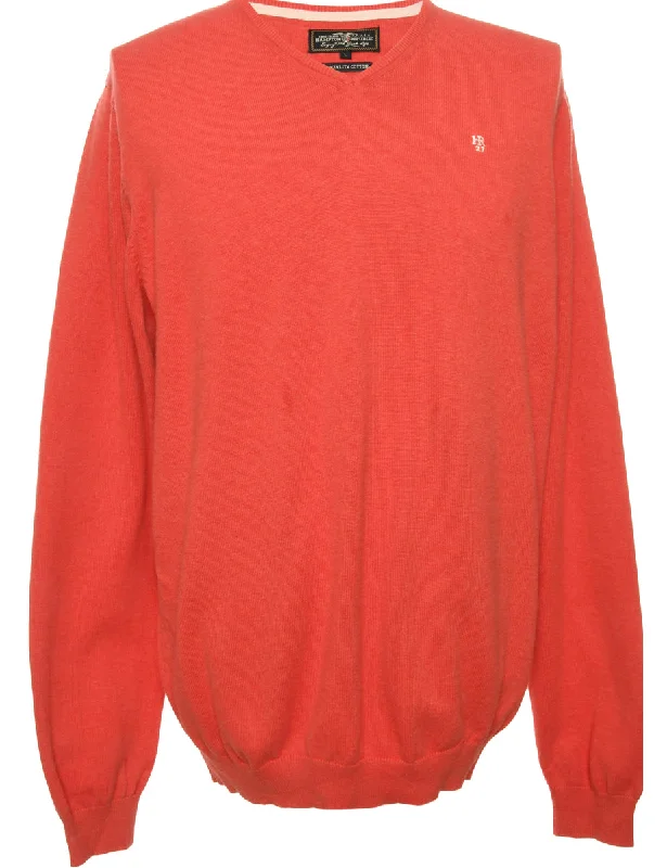 Long Sleeved Red Jumper - L