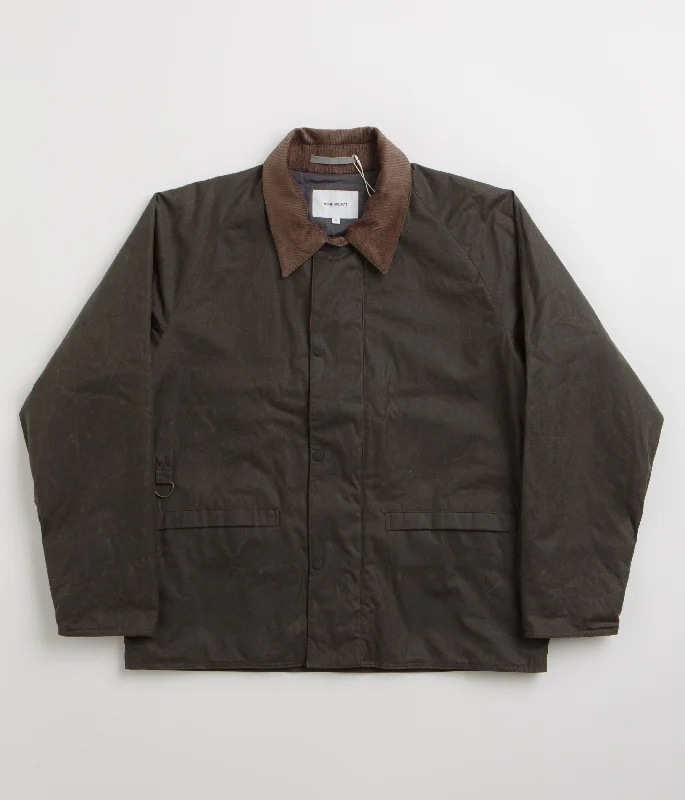 Norse Projects Holmen Wax Fishing Jacket - Beech Green