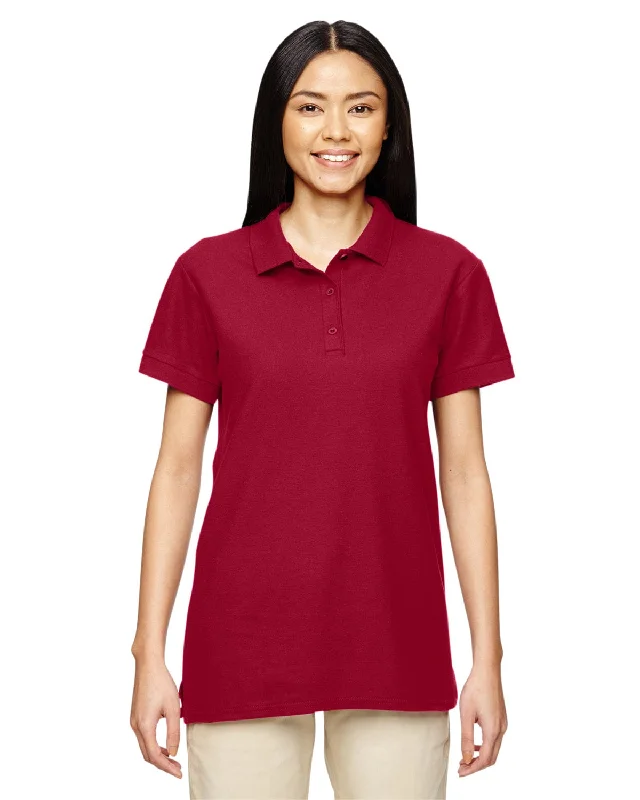 Gildan Premium Cotton Ladies Double Pique Polo Shirt | Cardinal Red