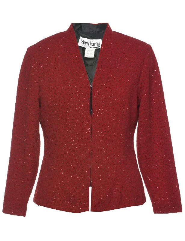 Metallic Finish Evening Jacket - L