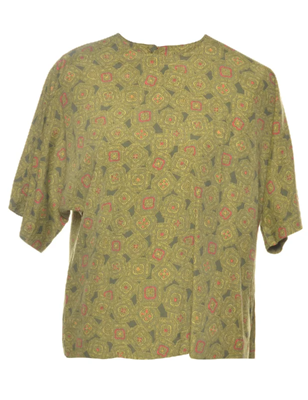 Medallion Print Top - L