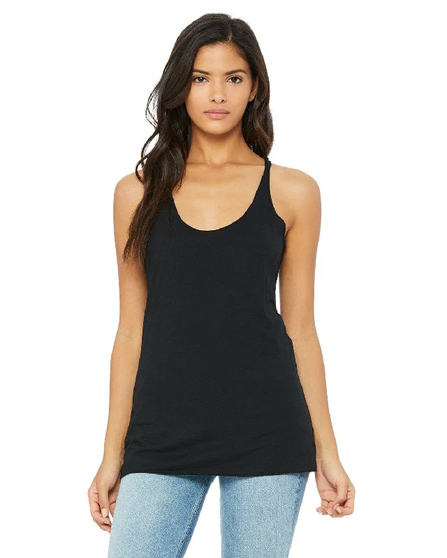 Bella+Canvas Ladies Triblend Racerback Tank | Solid Blk Trblnd