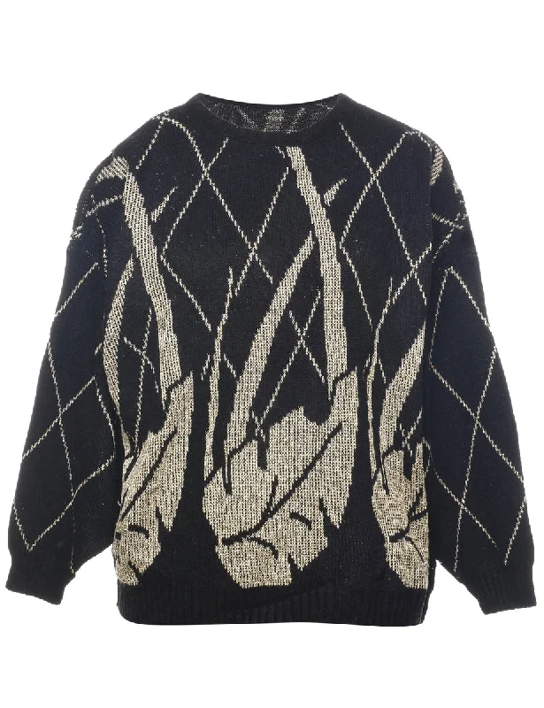 Lurex Thread Pattern Jumper - XL