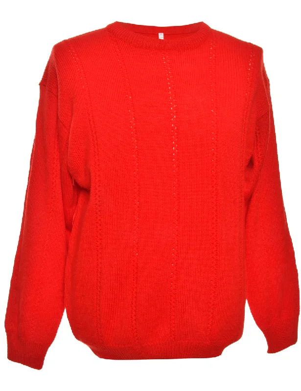 Long Sleeved Red Jumper - L