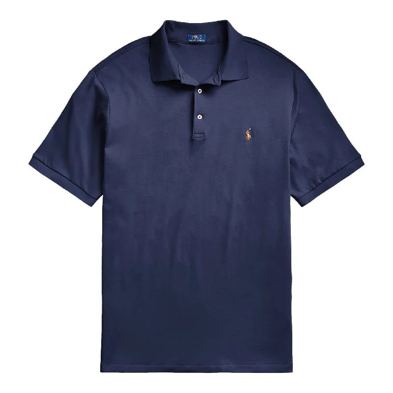 Polo Ralph Lauren Custom Slim Fit Soft Touch Polo Shirt Spring Navy