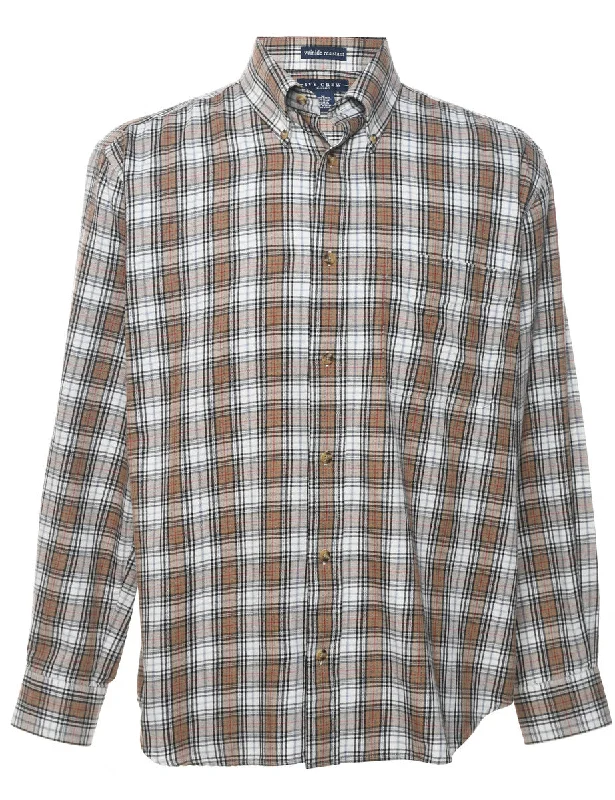 Long Sleeved Multi-Colour Checked Shirt - M