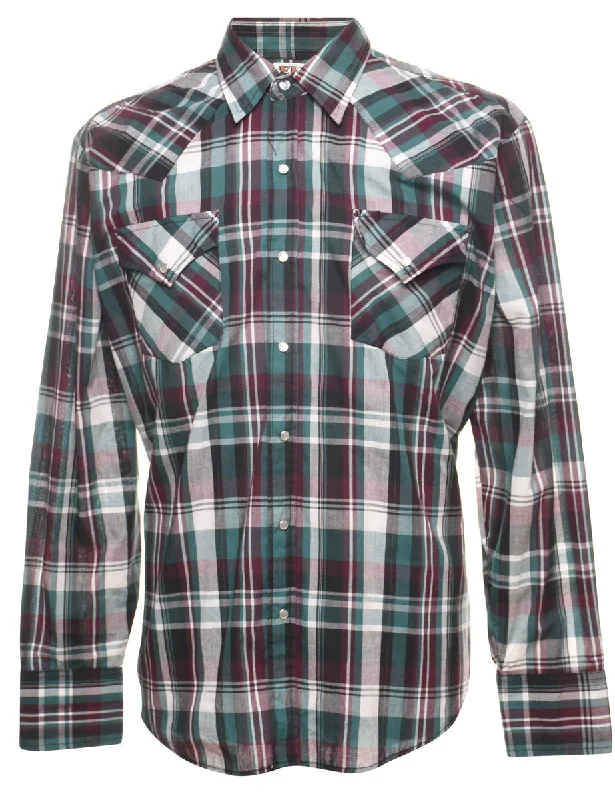 Long Sleeved MultI-Colour Checked Shirt - L