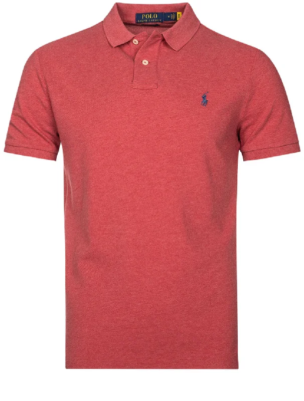 Mesh-Poloshirt Venezianisch Rot