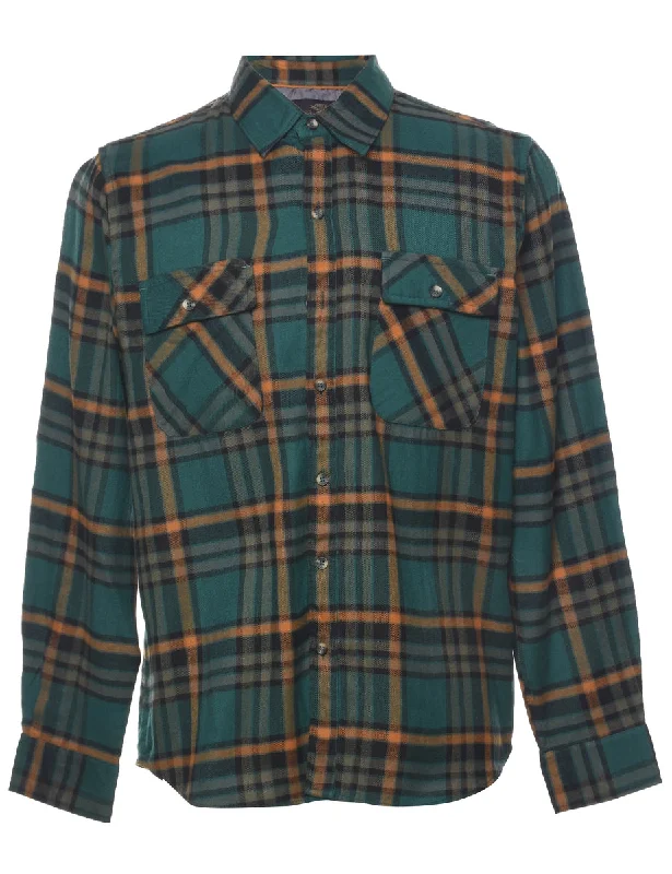 Long Sleeved Checked Shirt - M