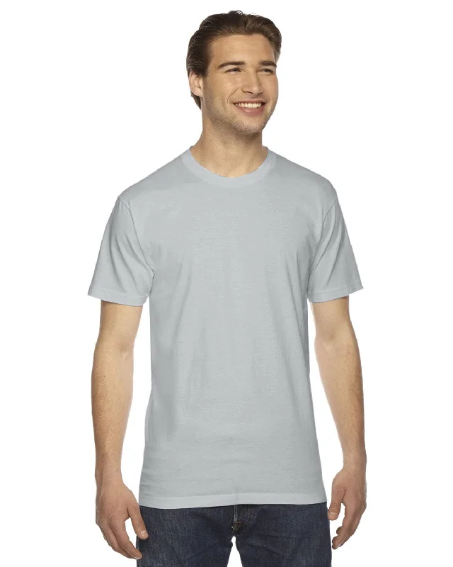 American Apparel Unisex Fine Jersey Short Sleeve T-Shirt | New Silver