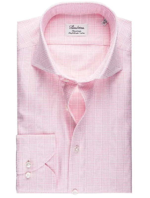 Pink Glen Check Fitted Body Shirt