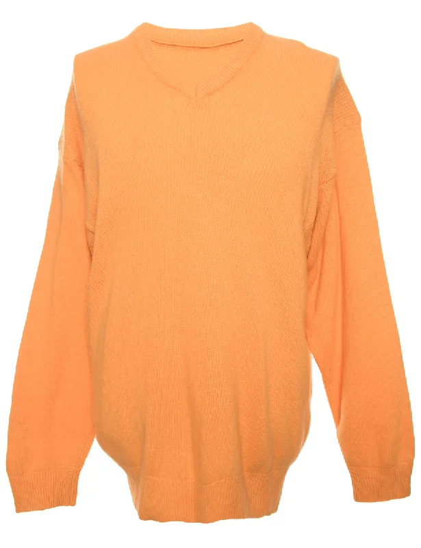 Long Sleeved Orange Jumper - M