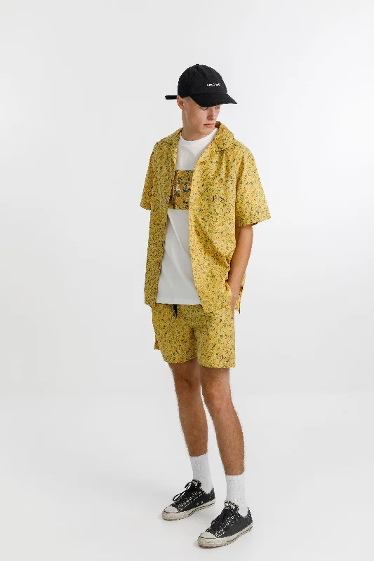 Trope Shirt - Sale - Mustard with Chest Embroidery